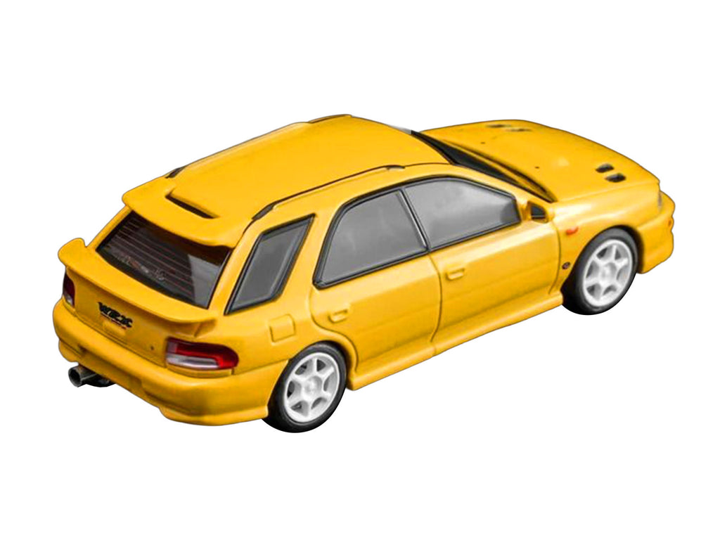 Subaru Impreza WRX STi Wagon Version VI RHD (Right Hand Drive) Cashmere Yellow 1/64 Diecast Model Car by MotorHelix - image 4