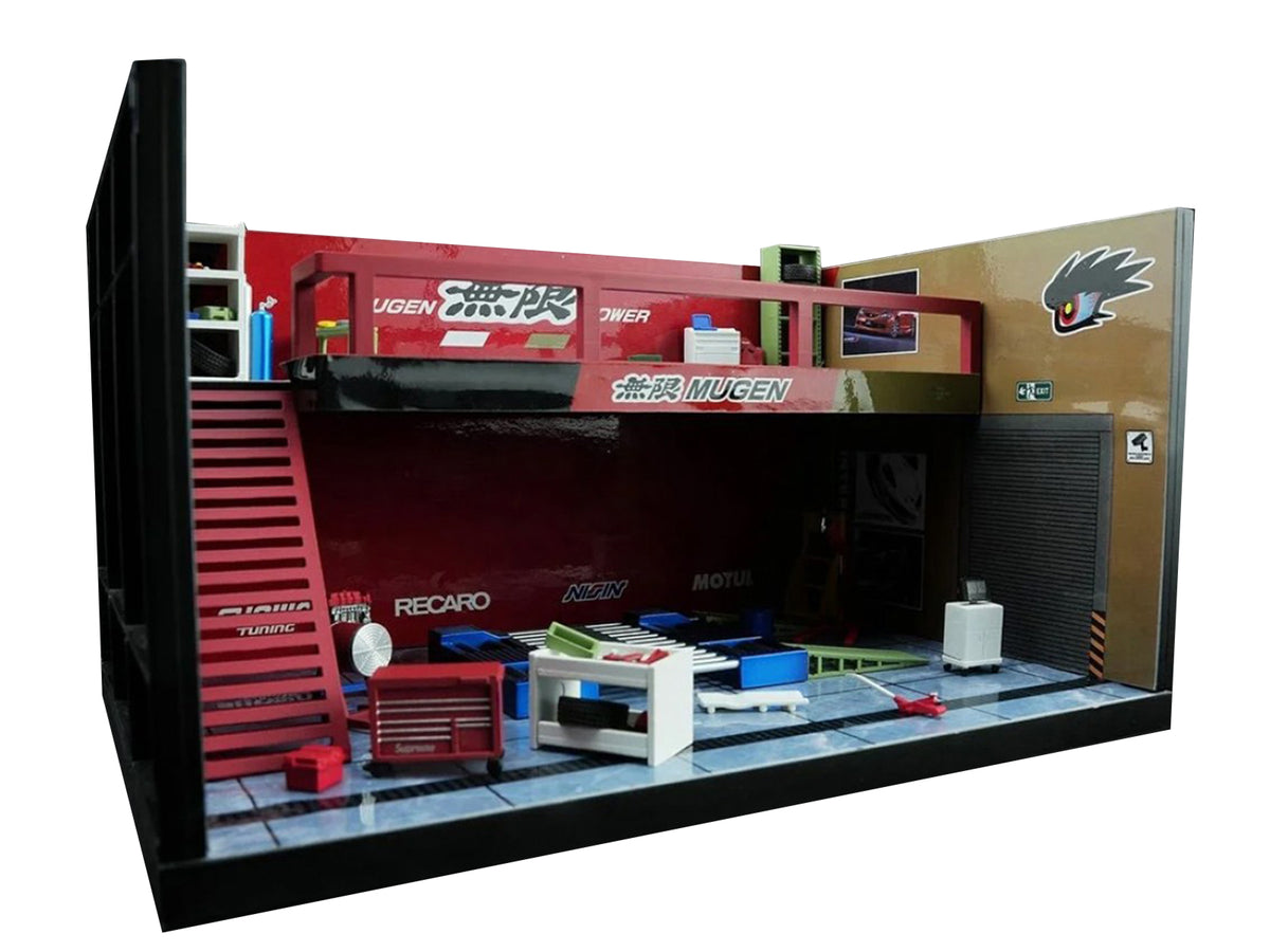 "Mugen Power" Garage Diorama with Accessories 1/64 Model by MotorHelix - image 3