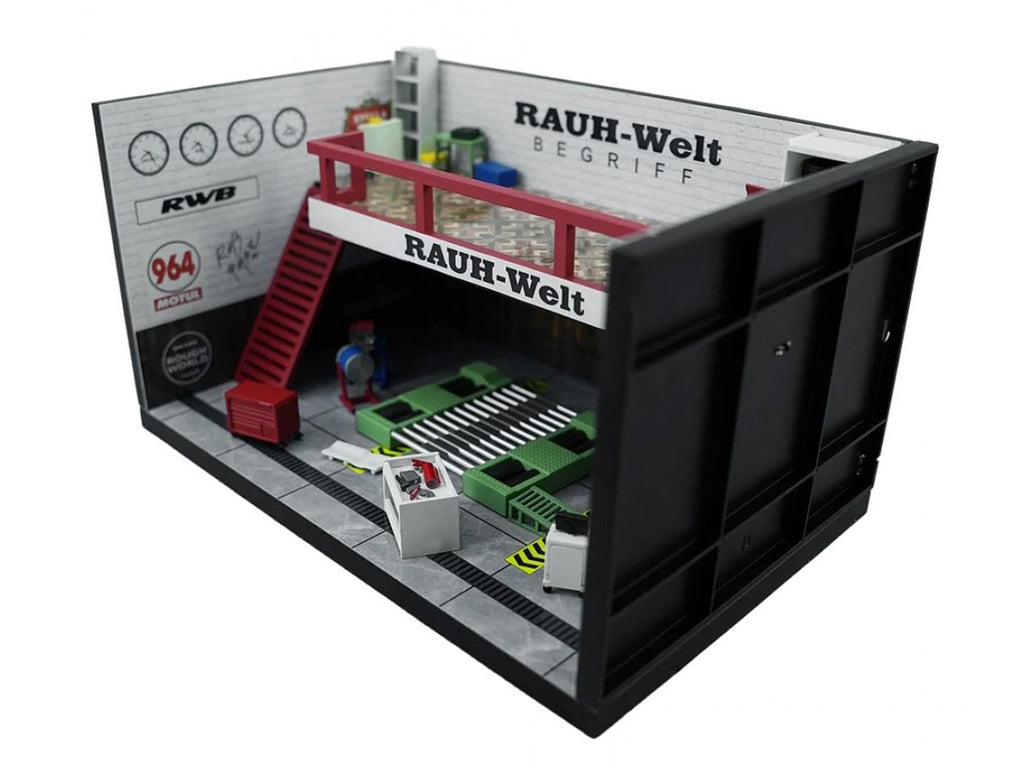 "RWB" Garage Diorama White with Accessories 1/64 Model by MotorHelix - image 3