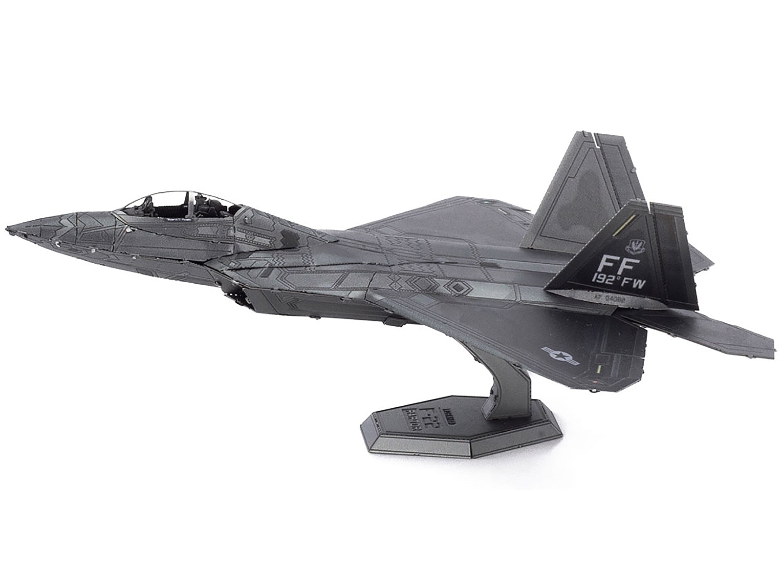 Model Kit Lockheed Martin F-22 Raptor Stealth Aircraft "United States Air Force" (Moderate Difficulty) Steel Model by Metal Earth - image 2