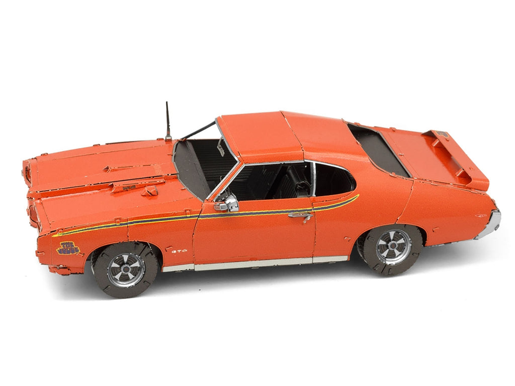 Model Kit 1969 Pontiac GTO Judge Orange with Black Stripes (Moderate Difficulty) Steel Model by Metal Earth - image 2