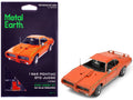 Model Kit 1969 Pontiac GTO Judge Orange with Black Stripes (Moderate Difficulty) Steel Model by Metal Earth