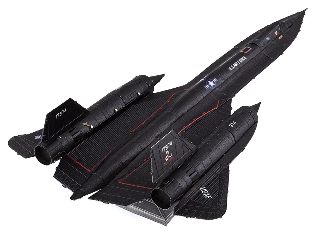 Model Kit Lockheed SR-71 Blackbird Aircraft "United States Air Force" (Moderate Difficulty) Steel Model by Metal Earth