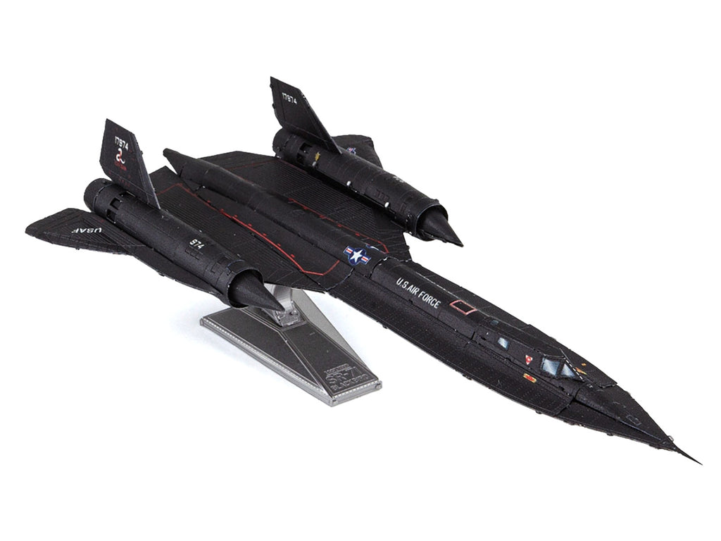 Model Kit Lockheed SR-71 Blackbird Aircraft "United States Air Force" (Moderate Difficulty) Steel Model by Metal Earth