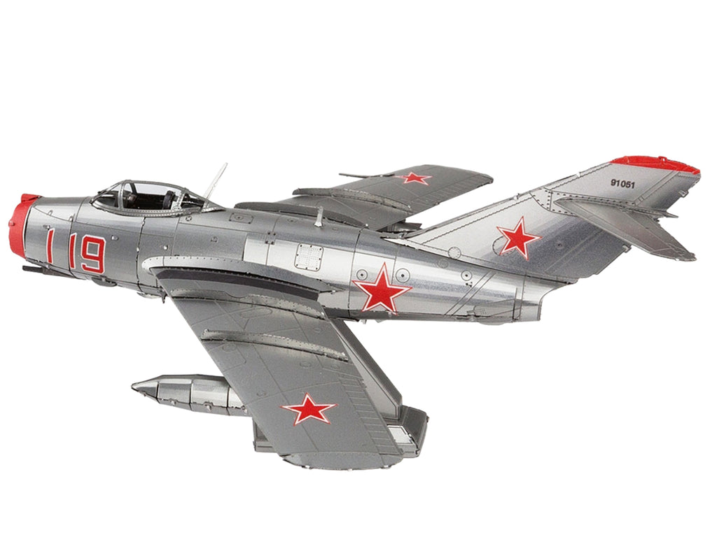 Model Kit Mikoyan-Gurevich MiG-15 Fighter Aircraft "Korean War" Soviet Air Force (Moderate Difficulty) Steel Model by Metal Earth - image 2