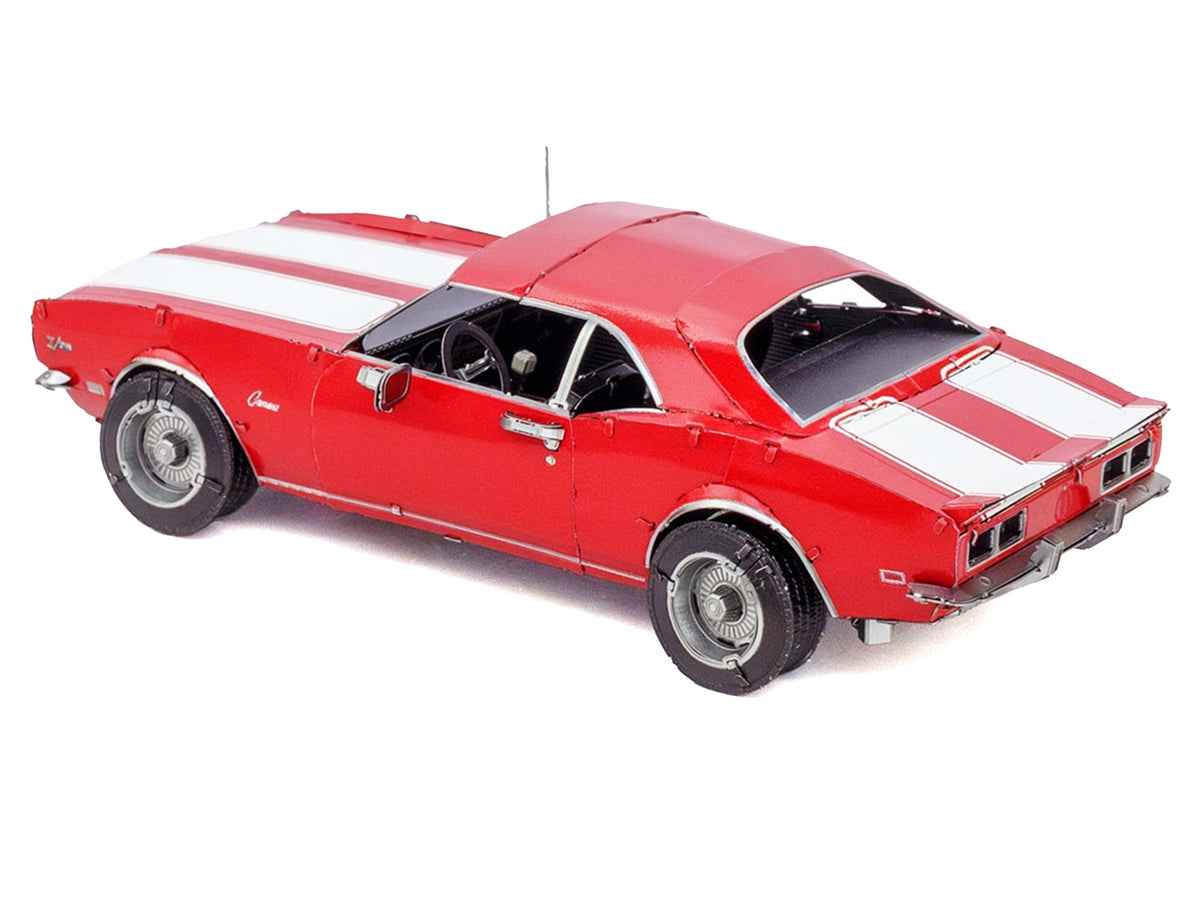 Model Kit 1968 Chevrolet Camaro Z/28 Red with White Stripes (Moderate Difficulty) Steel Model by Metal Earth - image 2