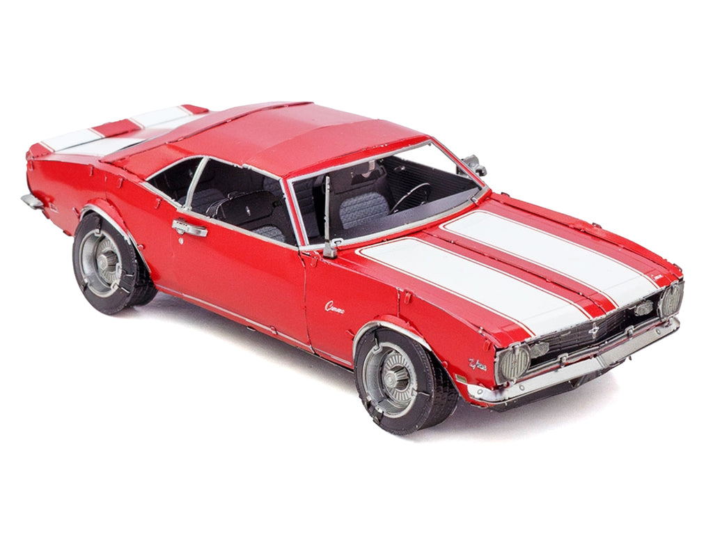 Model Kit 1968 Chevrolet Camaro Z/28 Red with White Stripes (Moderate Difficulty) Steel Model by Metal Earth - image 4
