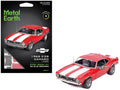 Model Kit 1968 Chevrolet Camaro Z/28 Red with White Stripes (Moderate Difficulty) Steel Model by Metal Earth