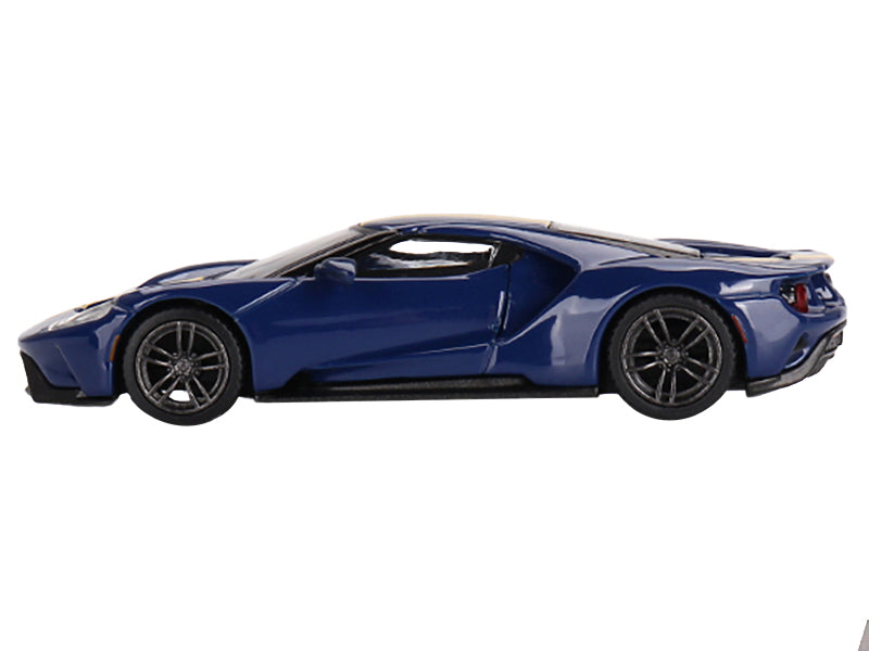 Ford GT Sunoco Blue with Yellow Stripes Limited Edition to 3600 pieces Worldwide 1/64 Diecast Model Car by Mini GT - image 2