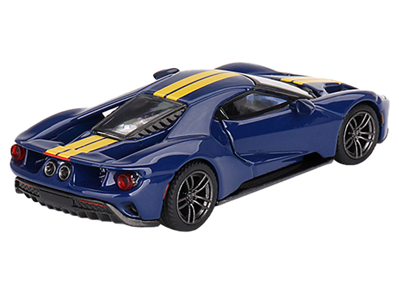Ford GT Sunoco Blue with Yellow Stripes Limited Edition to 3600 pieces Worldwide 1/64 Diecast Model Car by Mini GT - image 3