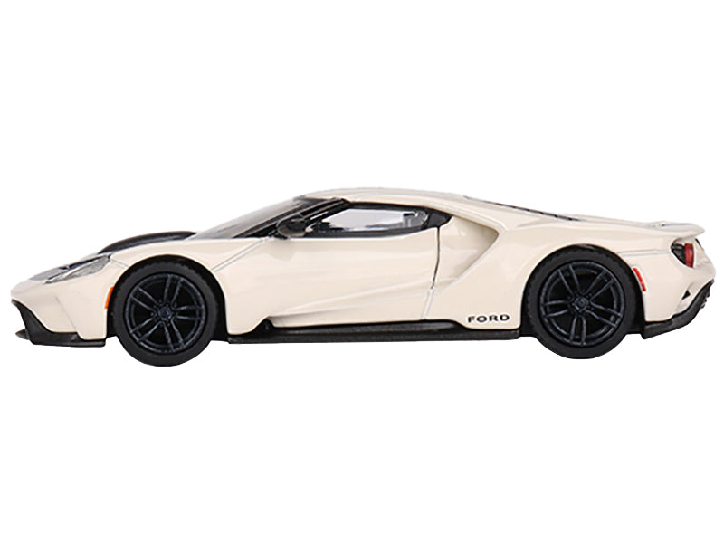 Ford GT "1964 Prototype Heritage Edition" Wimbledon White with Black Hood and Stripe Limited Edition to 2400 pieces Worldwide 1/64 Diecast Model Car by Mini GT - image 2