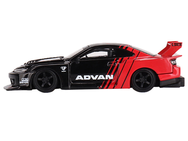 Nissan "LB-Super Silhouette" S15 SILVIA RHD (Right Hand Drive) Red and Black "ADVAN" Limited Edition 1/64 Diecast Model Car by Mini GT - image 2