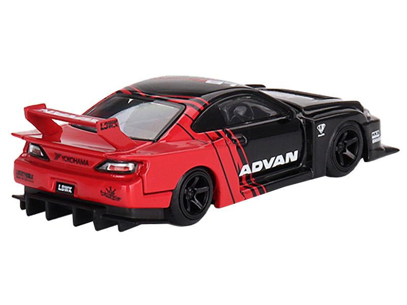 Nissan "LB-Super Silhouette" S15 SILVIA RHD (Right Hand Drive) Red and Black "ADVAN" Limited Edition 1/64 Diecast Model Car by Mini GT - image 3