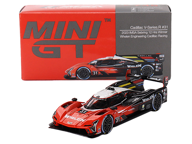 Cadillac V-Series.R #31 Jack Aitken - Pipo Derani - Alexander Sims "Whelen Engineering Racing" Winner IMSA "12 Hours of Sebring" (2023) Limited Edition to 5400 pieces Worldwide 1/64 Diecast Model Car by Mini GT - image 4