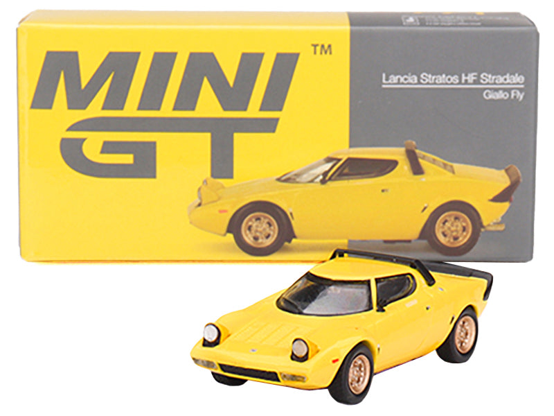 Lancia Stratos HF Stradale Giallo Fly Yellow Limited Edition to 1440 pieces Worldwide 1/64 Diecast Model Car by Mini GT - image 4