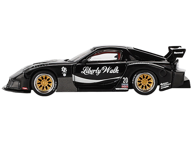 Mazda RX-7 LB-Super Silhouette #20 "Liberty Walk" Black Limited Edition 1/64 Diecast Model Car by Mini GT - image 2