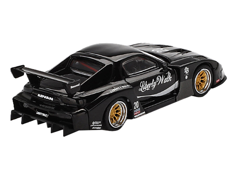 Mazda RX-7 LB-Super Silhouette #20 "Liberty Walk" Black Limited Edition 1/64 Diecast Model Car by Mini GT - image 3