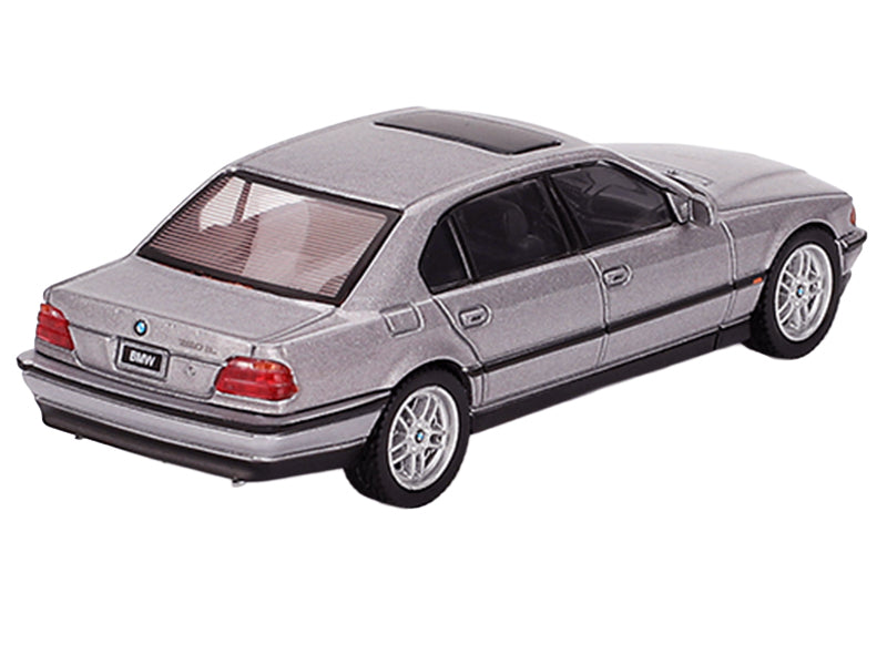 BMW 750IL Aspen Silver Metallic with Sun Roof Limited Edition 1/64 Diecast Model Car by Mini GT - image 3