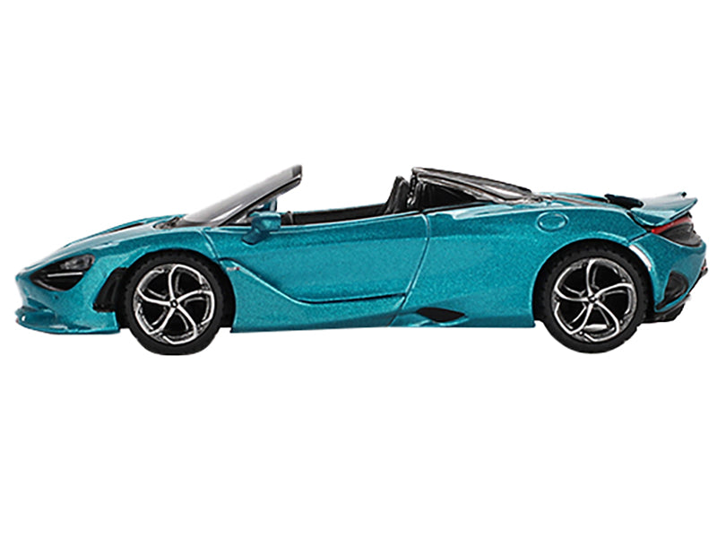 McLaren 750S Spider Belize Blue Metallic Limited Edition 1/64 Diecast Model Car by Mini GT - image 2