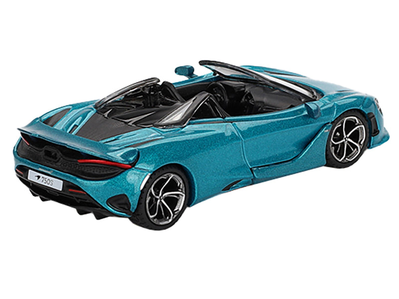 McLaren 750S Spider Belize Blue Metallic Limited Edition 1/64 Diecast Model Car by Mini GT - image 3