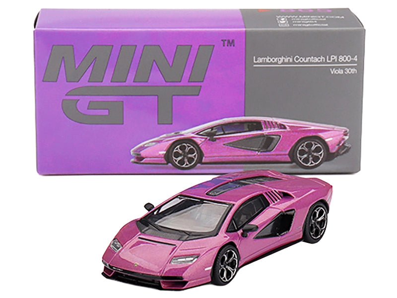 Lamborghini Countach LPI 800-4 Viola 30th Metallic Limited Edition 1/64 Diecast Model Car by Mini GT - image 4