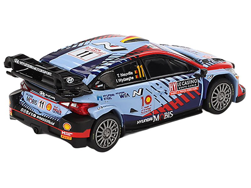 Hyundai i20 N Rally1 Hybrid #11 Thierry Neuville - Martijn Wydaeghe Winner "Rallye Monte-Carlo" (2024) Limited Edition 1/64 Diecast Model Car by Mini GT - image 3