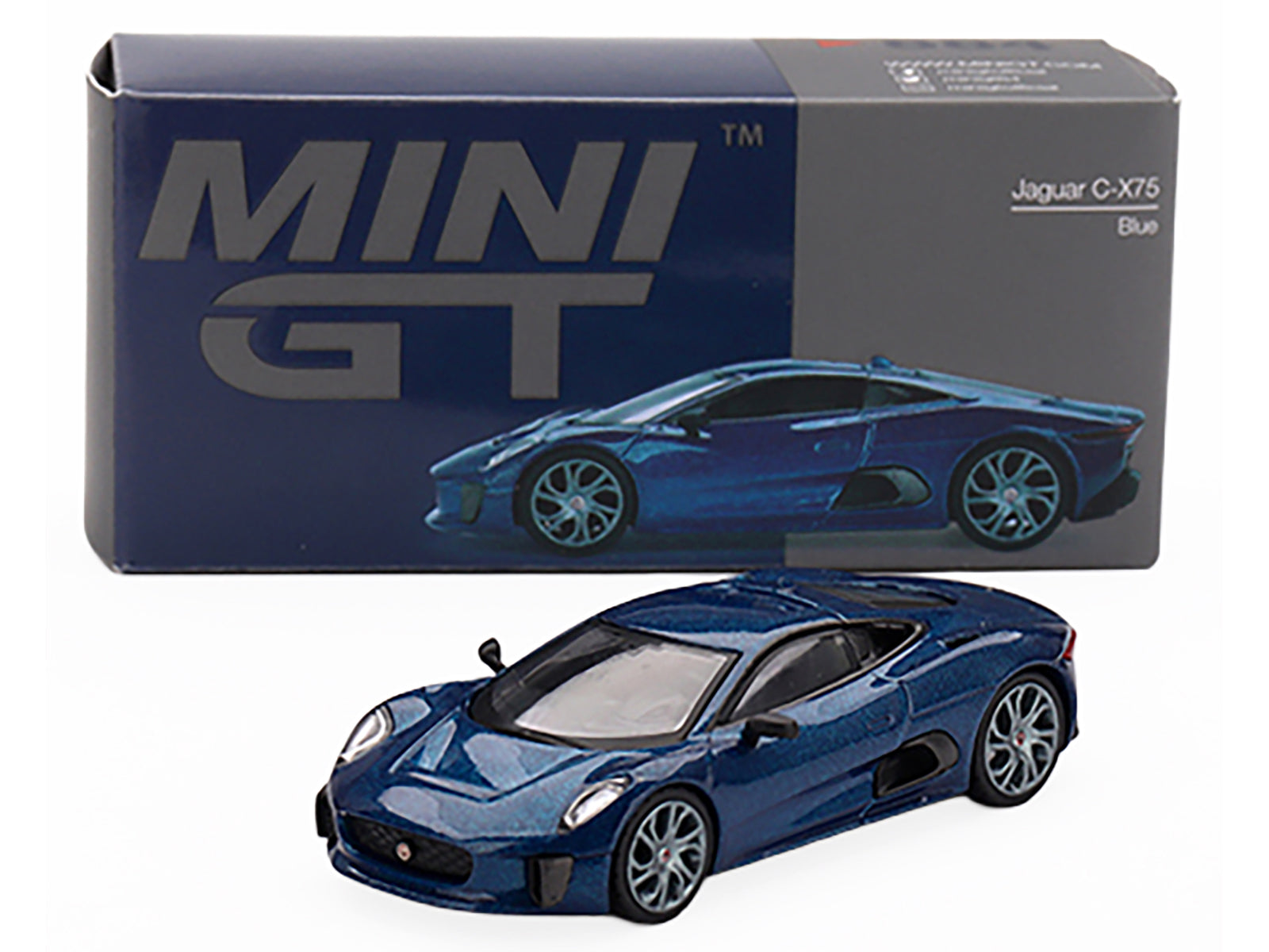 Jaguar C-X75 Blue Metallic Limited Edition 1/64 Diecast Model Car by Mini GT - image 4