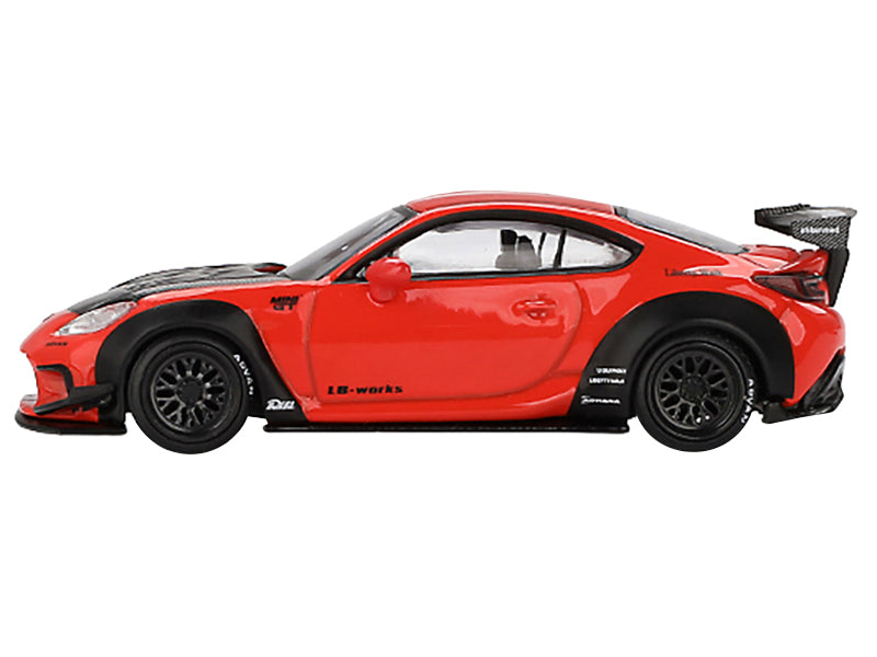 Toyota GR86 "LB-Nation - Liberty Walk" Red with Carbon Hood Limited Edition 1/64 Diecast Model Car by Mini GT - image 2