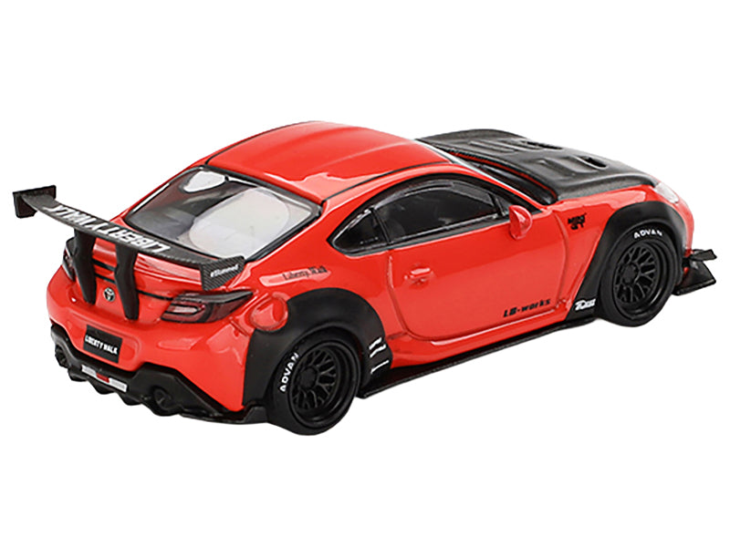 Toyota GR86 "LB-Nation - Liberty Walk" Red with Carbon Hood Limited Edition 1/64 Diecast Model Car by Mini GT - image 3