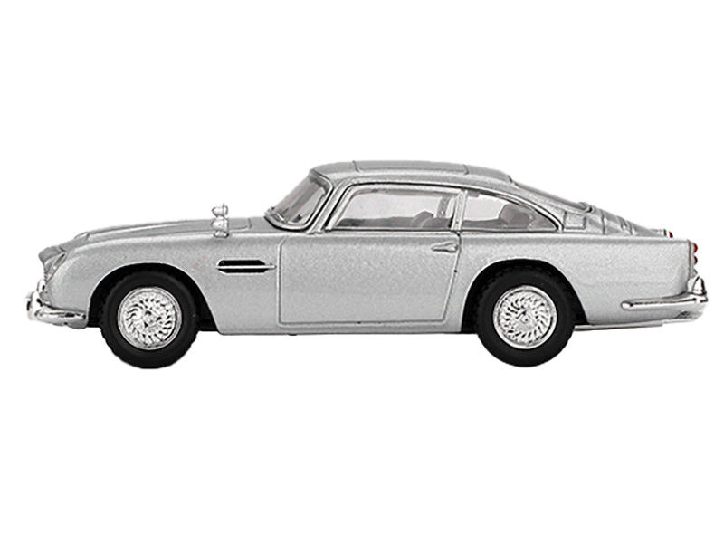 Aston Martin DB5 RHD (Right Hand Drive) Birch Silver Metallic 007 James Bond "Thunderball" (1965) Movie Limited Edition 1/64 Diecast Model Car by Mini GT - image 2