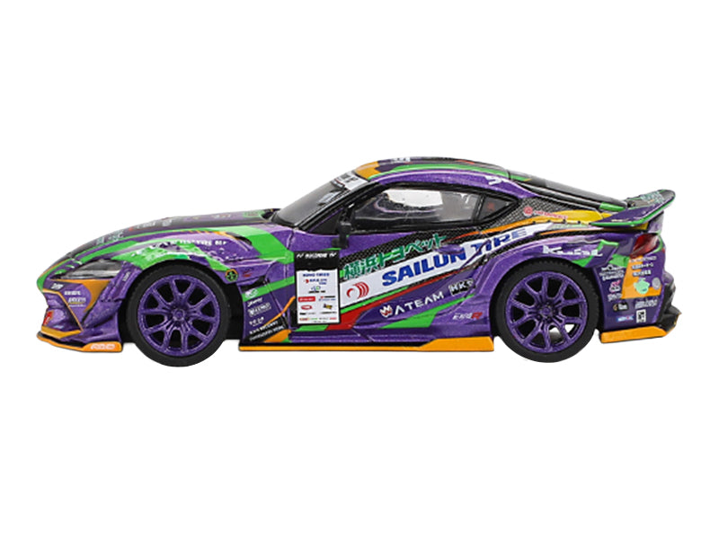 Toyota GR Supra KUHL RHD (Right Hand Drive) #91 Shingo Hatanaka "Evangelion Racing" "D1 Grand Prix" (2021) Limited Edition 1/64 Diecast Model Car by Mini GT - image 2