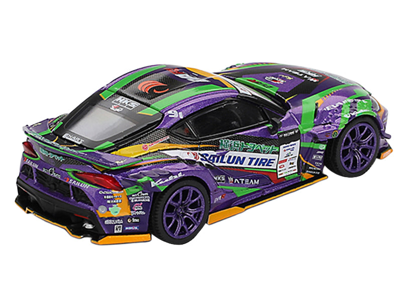 Toyota GR Supra KUHL RHD (Right Hand Drive) #91 Shingo Hatanaka "Evangelion Racing" "D1 Grand Prix" (2021) Limited Edition 1/64 Diecast Model Car by Mini GT - image 3