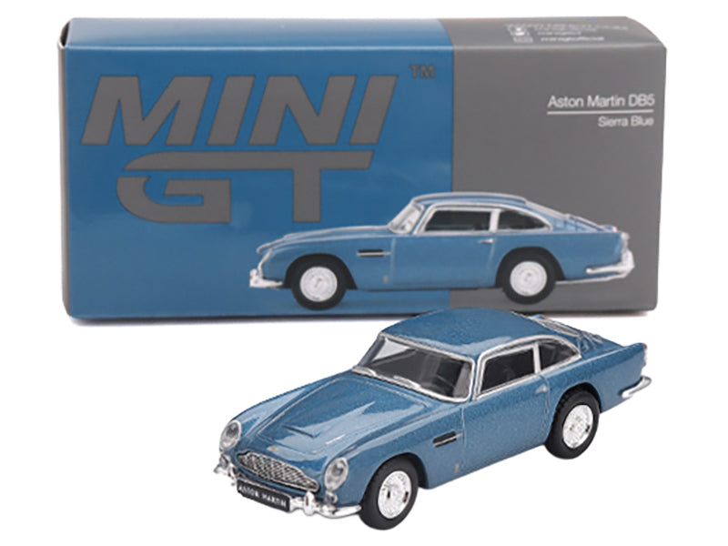 Aston Martin DB5 Sierra Blue Metallic Limited Edition 1/64 Diecast Model Car by Mini GT - image 4