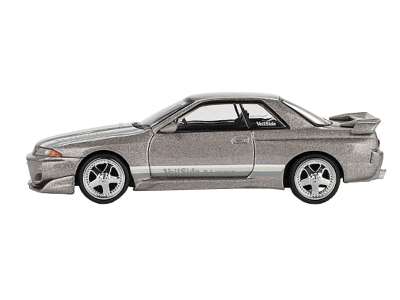 Nissan Skyline GT-R (R32) RHD (Right Hand Drive) "Veilside Combat C-I" Gray Metallic Limited Edition 1/64 Diecast Model Car by Mini GT - image 2