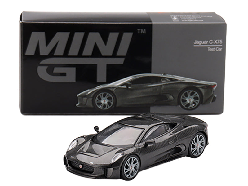 Jaguar C-X75 "Test Car" Black Carbon Limited Edition 1/64 Diecast Model Car by Mini GT - image 4