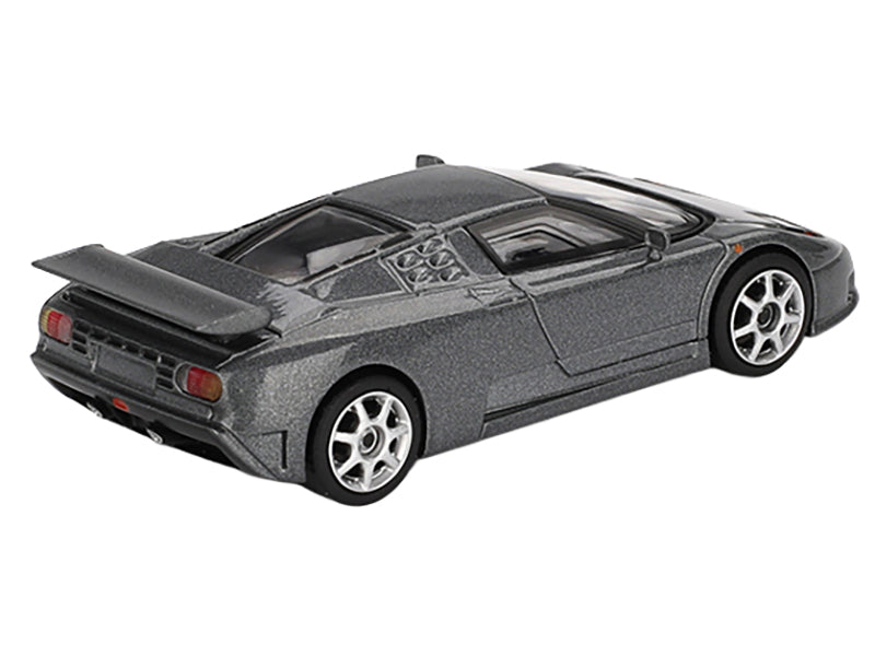 Bugatti EB110 Super Sport Grigio Scuro Dark Gray Metallic Limited Edition 1/64 Diecast Model Car by Mini GT - image 3