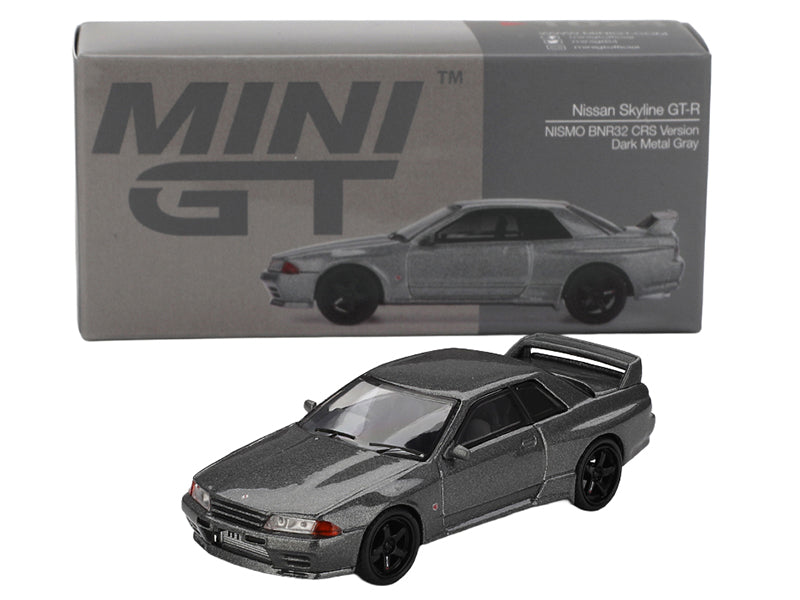 Nissan Skyline GT-R (NISMO BNR32 CRS Version) RHD (Right Hand Drive) Dark Metal Gray Metallic Limited Edition 1/64 Diecast Model Car by Mini GT - image 4