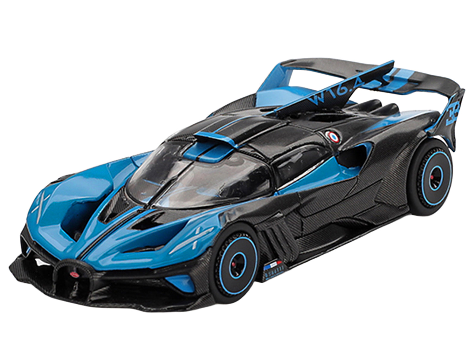 Bugatti Bolide Presentation Blue and Carbon Fiber Limited Edition 1/64 Diecast Model Car by Mini GT - image 2