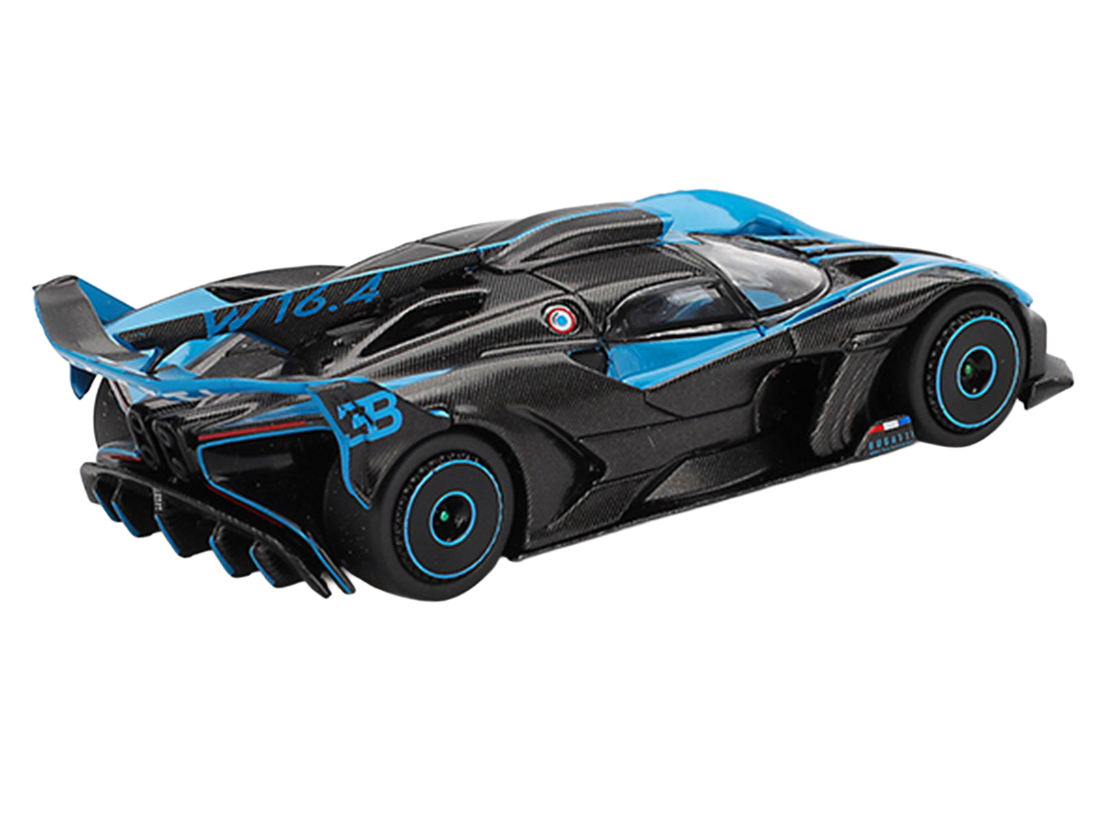 Bugatti Bolide Presentation Blue and Carbon Fiber Limited Edition 1/64 Diecast Model Car by Mini GT - image 4