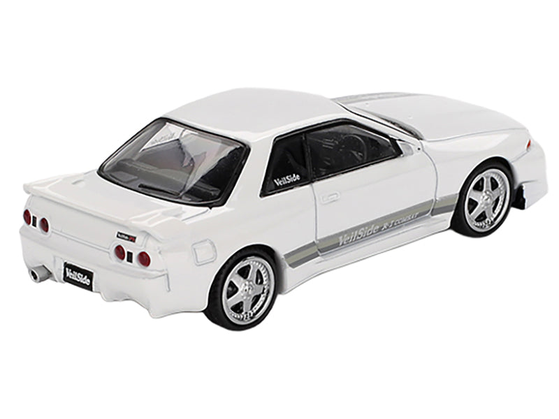 Nissan Skyline GT-R (R32) RHD (Right Hand Drive) "Veilside Combat C-I" White with Gray Stripes Limited Edition 1/64 Diecast Model Car by Mini GT - image 3