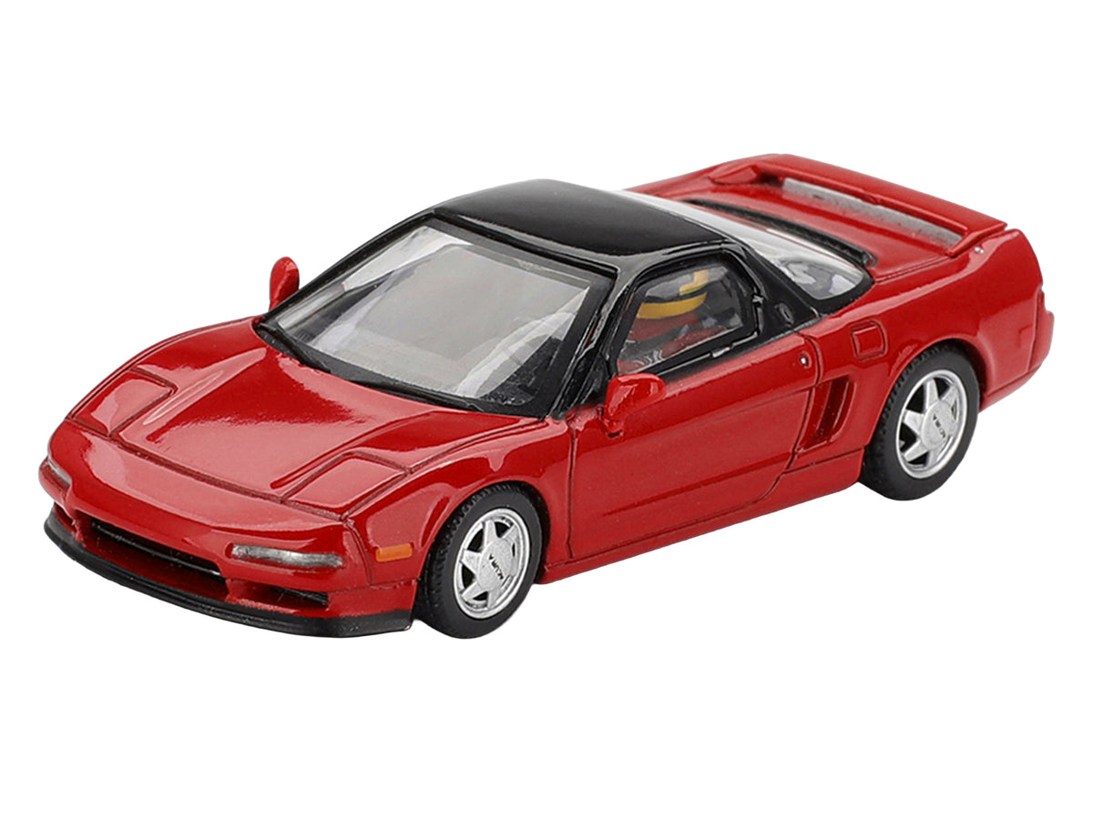 1989 Honda NS-X Prototype "Ayrton Senna - Midship Sports" Red with Black Top and Driver Figure Limited Edition 1/64 Diecast Model Car by Mini GT