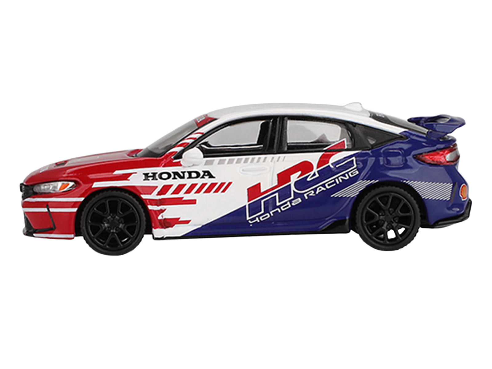 Honda Civic TYPE R "2024 Pace Car HRC" White with Red and Blue Graphics Limited Edition 1/64 Diecast Model Car by Mini GT - image 2