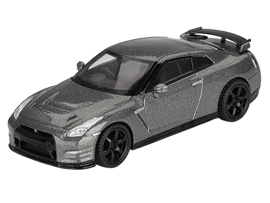 Nissan GT-R Nismo R35 CRS Version RHD (Right Hand Drive) Dark Metal Gray Metallic Limited Edition 1/64 Diecast Model Car by Mini GT - image 2