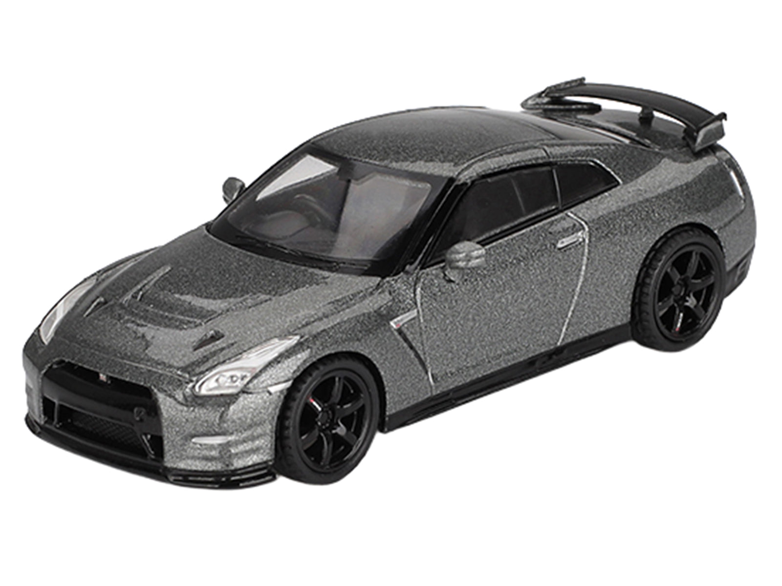 Nissan GT-R Nismo R35 CRS Version RHD (Right Hand Drive) Dark Metal Gray Metallic Limited Edition 1/64 Diecast Model Car by Mini GT - image 2