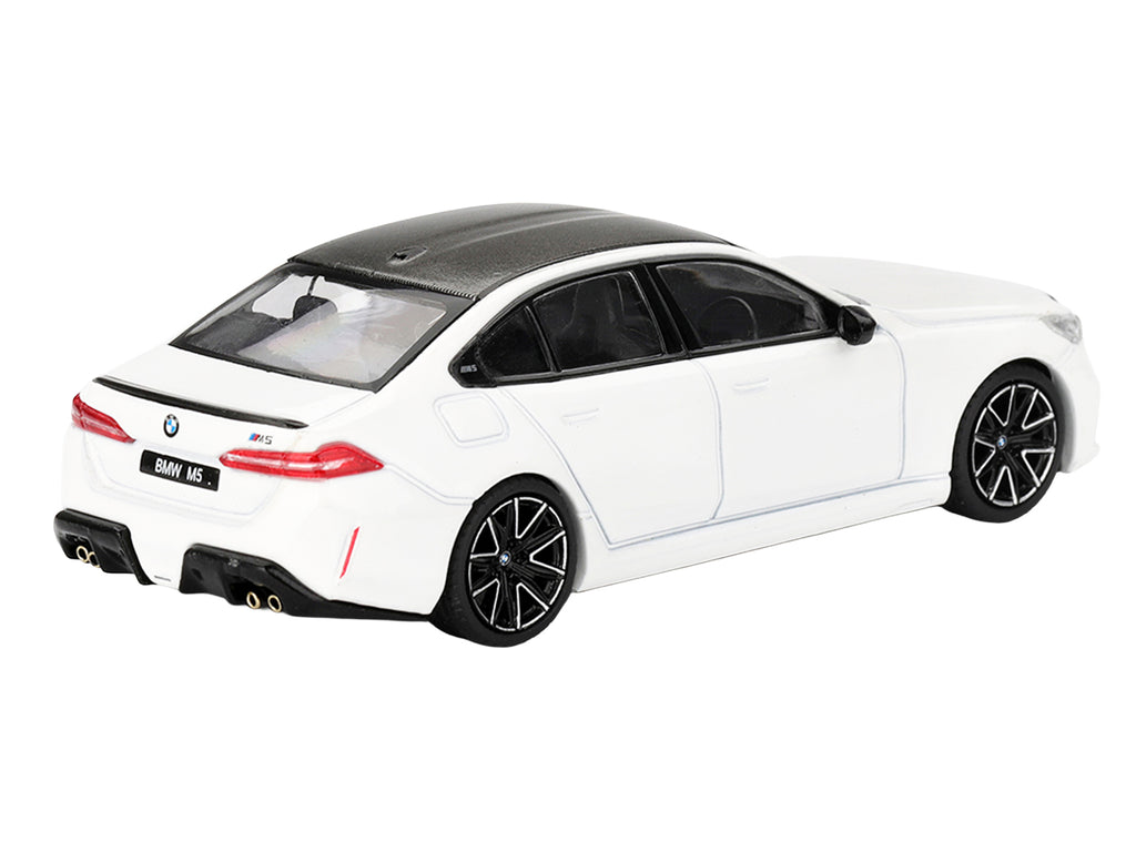BMW M5 Alpine White with Carbon Top Limited Edition 1/64 Diecast Model Car by Mini GT - image 3