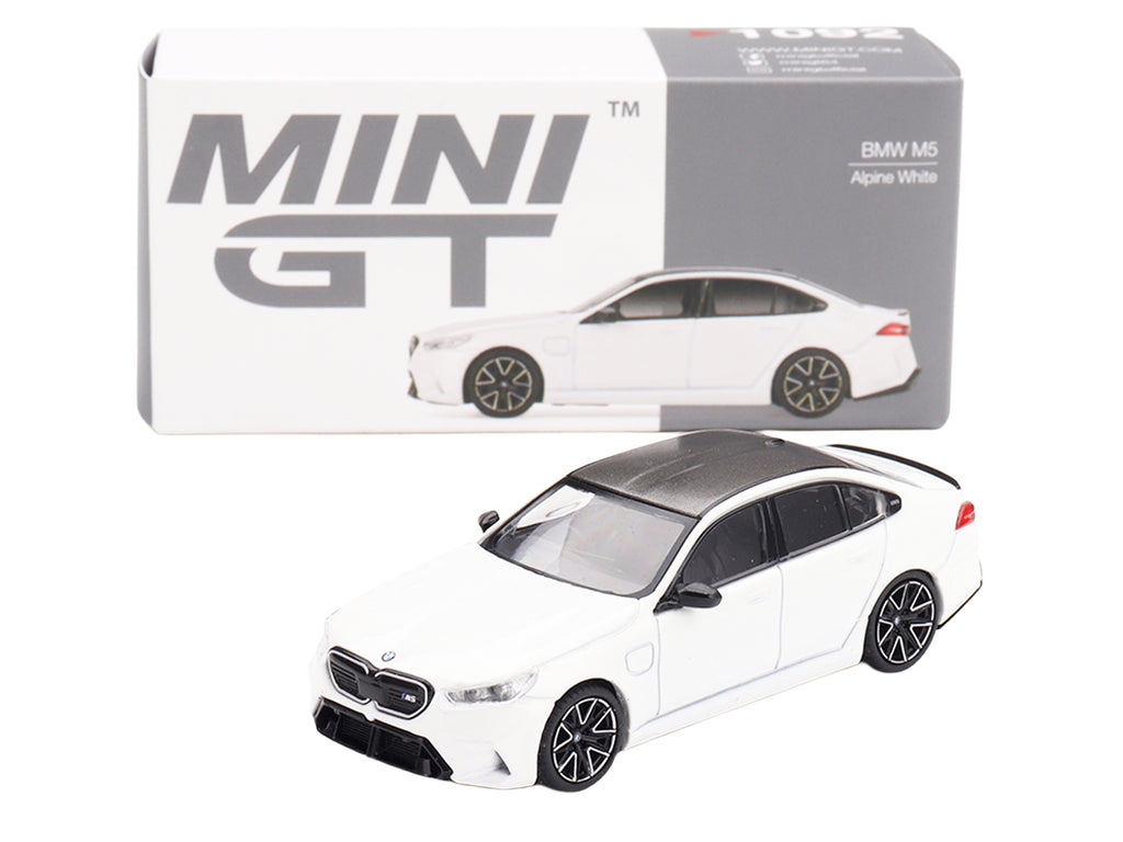BMW M5 Alpine White with Carbon Top Limited Edition 1/64 Diecast Model Car by Mini GT - image 4