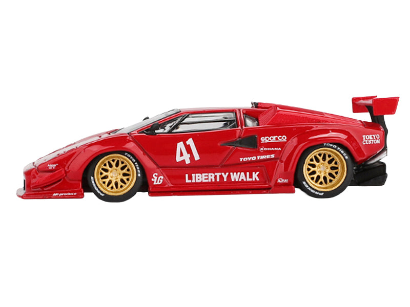 Lamborghini Countach LB-WORKS #41 Red Limited Edition 1/64 Diecast Model Car by Mini GT - image 2