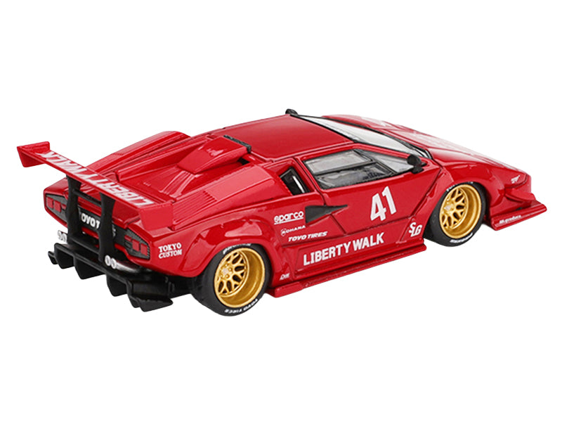 Lamborghini Countach LB-WORKS #41 Red Limited Edition 1/64 Diecast Model Car by Mini GT - image 3