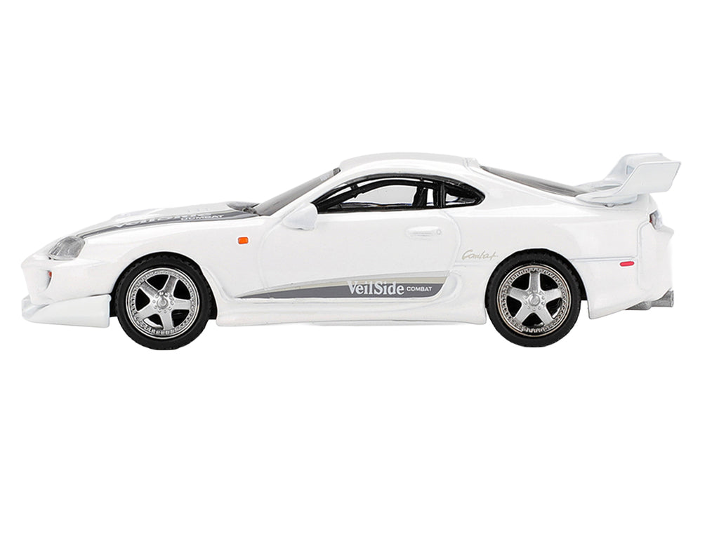 Toyota Supra "VeilSide Combat V-I" White Limited Edition 1/64 Die Cast Model Car by Mini GT