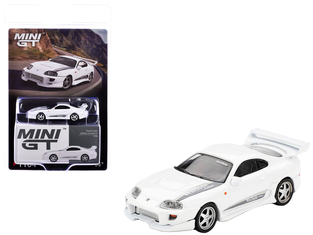 Toyota Supra "VeilSide Combat V-I" White Limited Edition 1/64 Die Cast Model Car by Mini GT